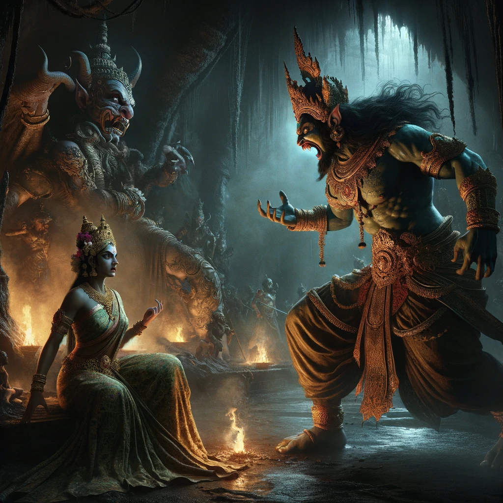 Shuurpanakha Appraises Khara of the Situation